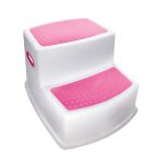 Escadinha Infantil 2 Degraus Antiderrapante Rosa