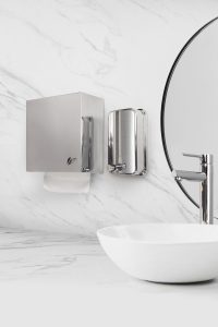 Toalheiro Quadra INOX Polido Interfolhas - Imagem 3