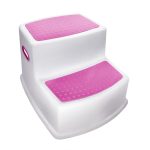 Escadinha  2 Degraus Rosa Antiderrapante Infantil