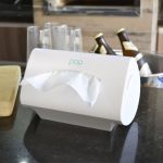 PAPER POP DISPENSER PLASTICO PARA PAPEL TOALHA INTERFOLHAS PAREDE OU BANCADA VERDE/BRANCO - Imagem 2