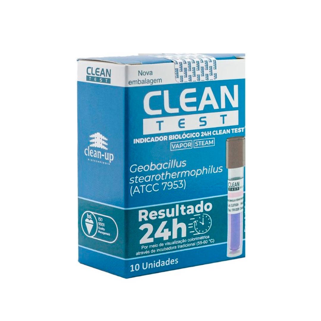 CLEAN-TEST-INDICADOR-BIOLOGICO Indicador Biológico CLEAN-TEST 10 unidades - Imagem 1