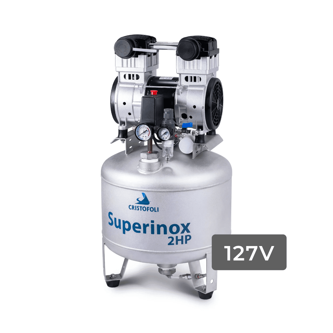 SUPERINOX-40L-127 Compressor de Ar Superinox Cristófoli 2HP 40L 127V - Imagem 1