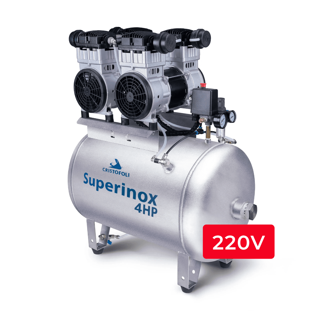 SUPERINOX-80L-220 Compressor de Ar Superinox Cristófoli 4HP 80L 220V - Imagem 1