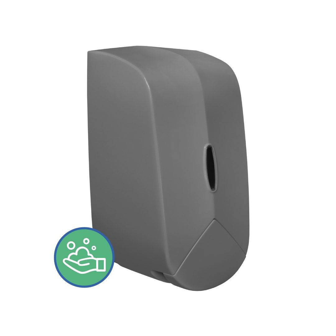 saboneteira-higia-grafite-espuma-main Saboneteira Hígia para sabonete em espuma - Imagem 1