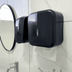 Saboneteira Hígia para sabonete líquido ou álcool em gel - Preta - Imagem 2