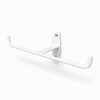 Papeleira Dupla Inox Branco - MOD.1