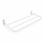 Porta Toalhas Duplo Alumínio Branco